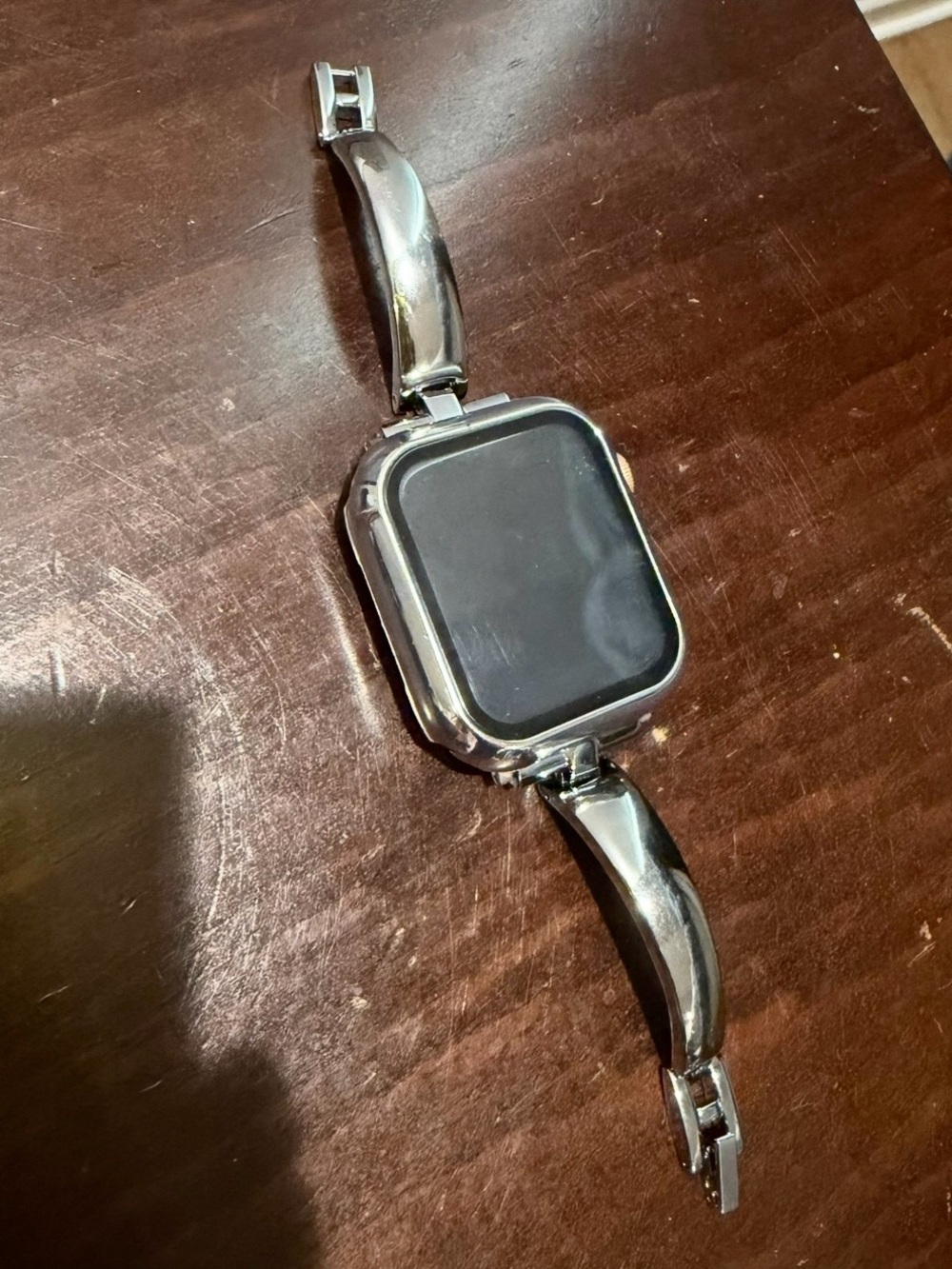 Silver Apple Watch band 42mm 44mm 45mm 46mm